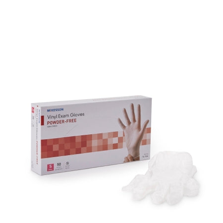 Exam Glove McKesson Confiderm® Medium NonSterile Vinyl Standard Cuff Length Smooth Clear Not Rated