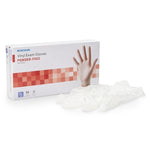 Exam Glove McKesson Confiderm® Medium NonSterile Vinyl Standard Cuff Length Smooth Clear Not Rated