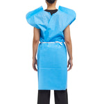 McKesson Patient Exam Gown, One Size Fits Most, Blue