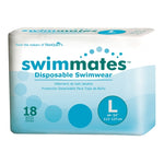 Unisex Adult Bowel Containment Swim Brief Swimmates™ Pull On with Tear Away Seams Small Disposable Moderate Absorbency