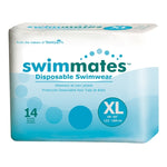 Unisex Adult Bowel Containment Swim Brief Swimmates™ Pull On with Tear Away Seams Small Disposable Moderate Absorbency