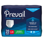 Male Adult Absorbent Underwear Prevail® Men's Daily Underwear Pull On with Tear Away Seams 2X-Large Disposable Heavy Absorbency