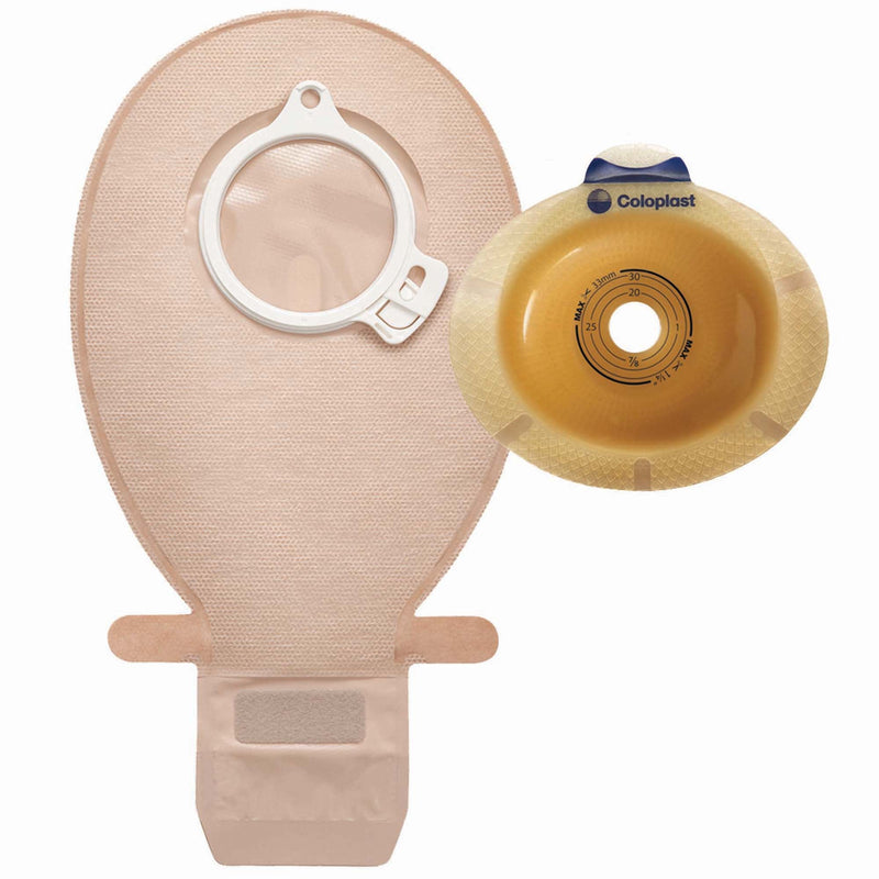 SenSura® 2-Piece Transparent Ostomy Pouch, 10 – 55mm Stomas, Blue Match