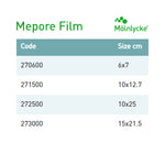 Mepore® Film Transparent Film Dressing, 2-2/5 x 2-3/5 Inch