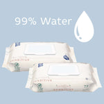 Earth & Eden Sensitive™ Baby Wipes, 6.7 x 7.7 Inch, 72 per Pack