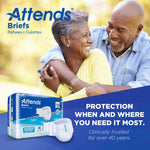 Attends® Briefs, Adult, Medium, Heavy Absorbency, Disposable, White