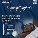 Attends® Sleep Comfort Premium Overnight Underwear, Medium, 24 – 44 Inches