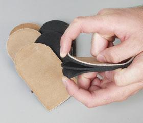 Adjustable Heel Lift AliMed® Adjustable Leather / Rubber Women 6.5 to 8.5 / Men 5 to 6 Beige / Black