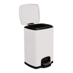 McKesson White Square Step-On Trash Can, 5 gallon