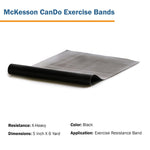McKesson Exercise Resistance Band, Black, 5" x 6 Yard, Extra-Heavy Resistance