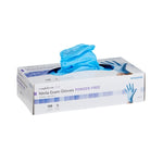 Exam Glove McKesson Confiderm® 3.8 Medium NonSterile Nitrile Standard Cuff Length Textured Fingertips Blue Not Rated