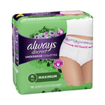Female Adult Absorbent Underwear Always® Discreet Pull On with Tear Away Seams Small / Medium Disposable Heavy Absorbency