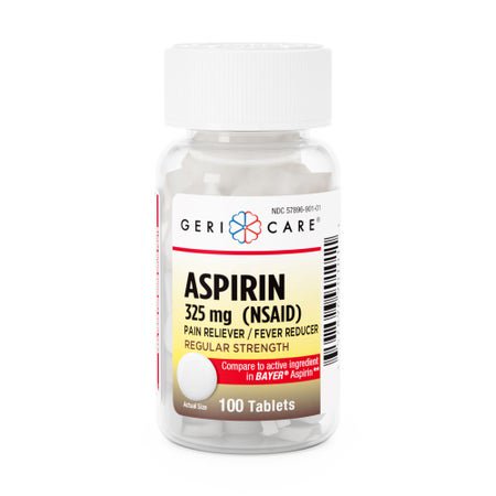 Pain Relief McKesson Brand 325 mg Strength Aspirin Tablet 100 per Bottle
