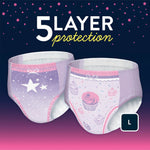 Goodnites® Heavy Absorbency Nighttime Underwear, Large for Girls 68 – 95 lbs.
