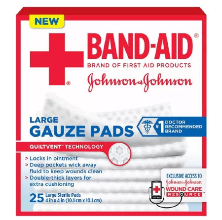 Gauze Sponge Band-Aid® 4 X 4 Inch 1 per Pack Sterile Square