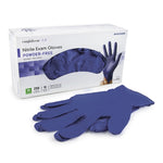Exam Glove McKesson Confiderm® 3.0 Medium NonSterile Nitrile Standard Cuff Length Textured Fingertips Blue Not Rated