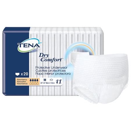 Unisex Adult Absorbent Underwear TENA® Dry Comfort™ Pull On with Tear Away Seams Large Disposable Moderate Absorbency