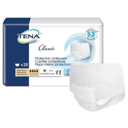 Unisex Adult Absorbent Underwear TENA® Classic Pull On with Tear Away Seams X-Large Disposable Moderate Absorbency