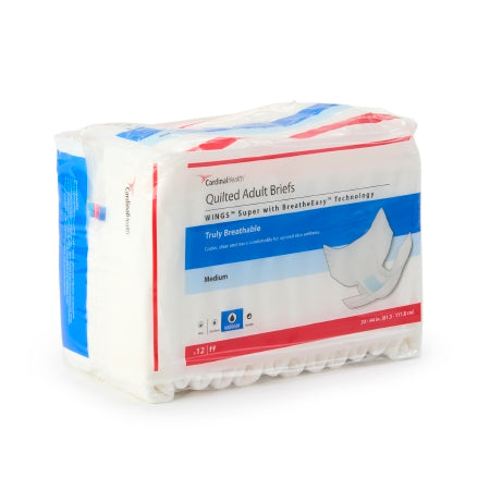 Unisex Adult Incontinence Brief Wings™ Super X-Large Disposable Heavy Absorbency