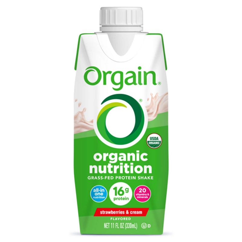 Oral Supplement Orgain® Organic Nutrition™ Shake Strawberries and Cream Flavor Liquid 11 oz. Carton