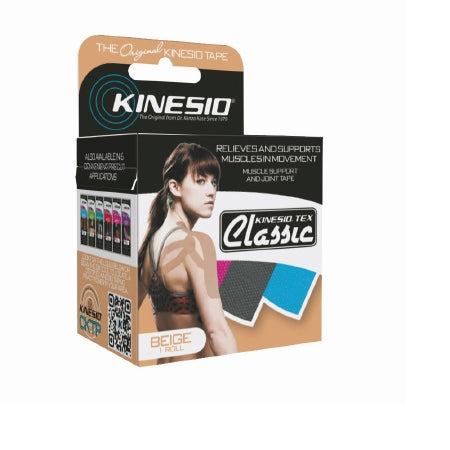 Kinesiology Tape Kinesio® Tex Classic Beige 2 Inch X 4-2/5 Yard Cotton NonSterile