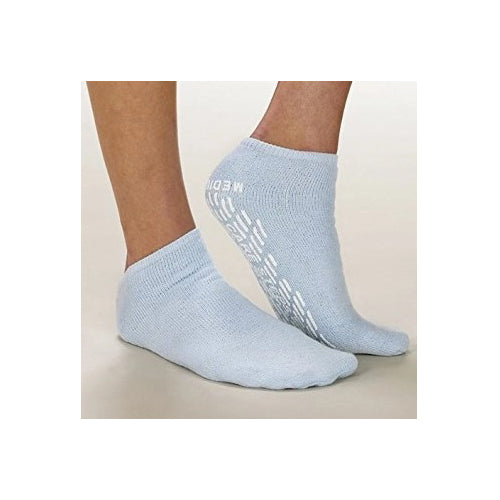Slipper Socks Care-Steps® Medium Light Blue Above the Ankle
