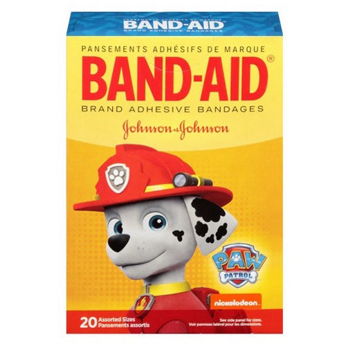 Adhesive Strip Band-Aid® 5/8 X 2-1/4 Inch / 3/4 X 3 Inch Plastic Rectangle / Round Kid Design (Paw Patrol) Sterile