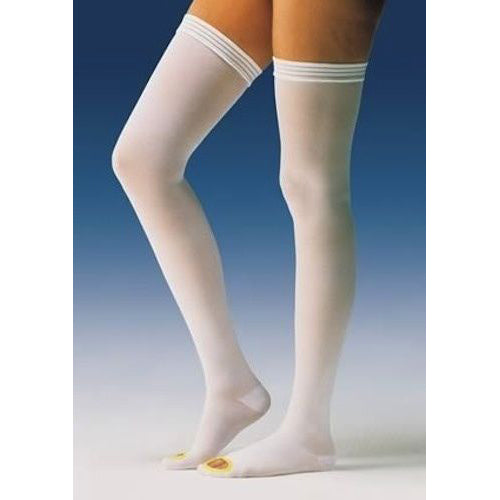 Anti-embolism Stocking T.E.D.™ Thigh High Medium / Long White Closed Toe