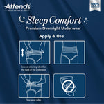 Attends® Sleep Comfort Premium Overnight Underwear, Extra Large, 58 – 68 Inches