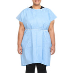 Graham Medical Patient Exam Gown, Extra Large, Blue