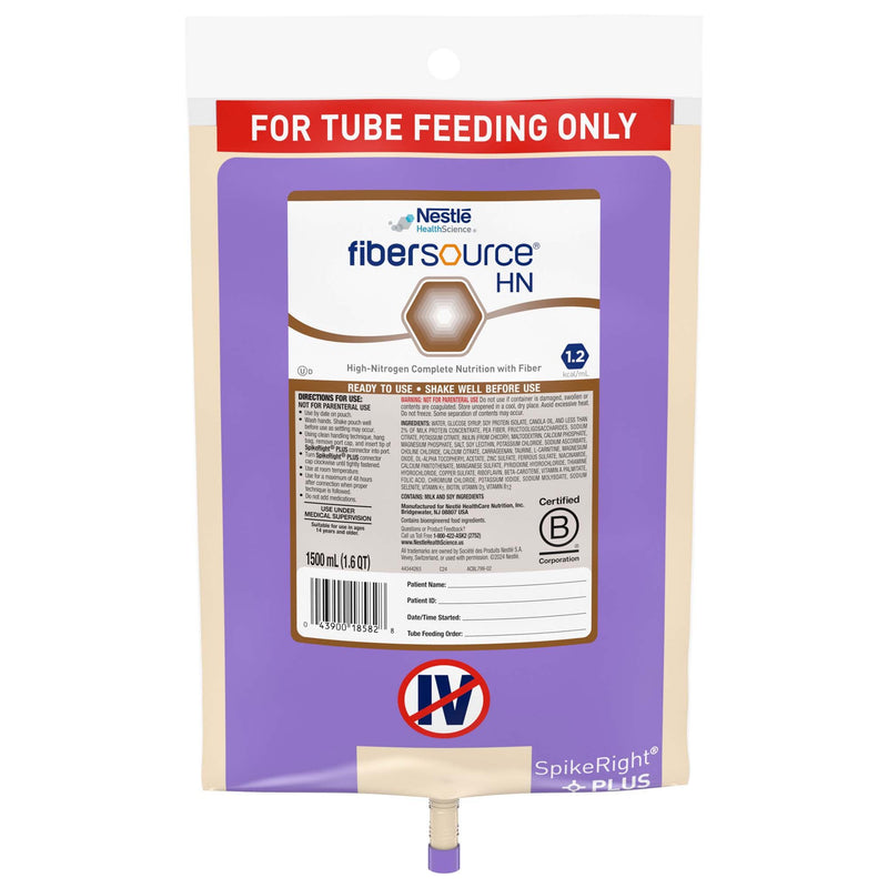Fibersource® HN Tube Feeding Formula, 1.6-quart bag
