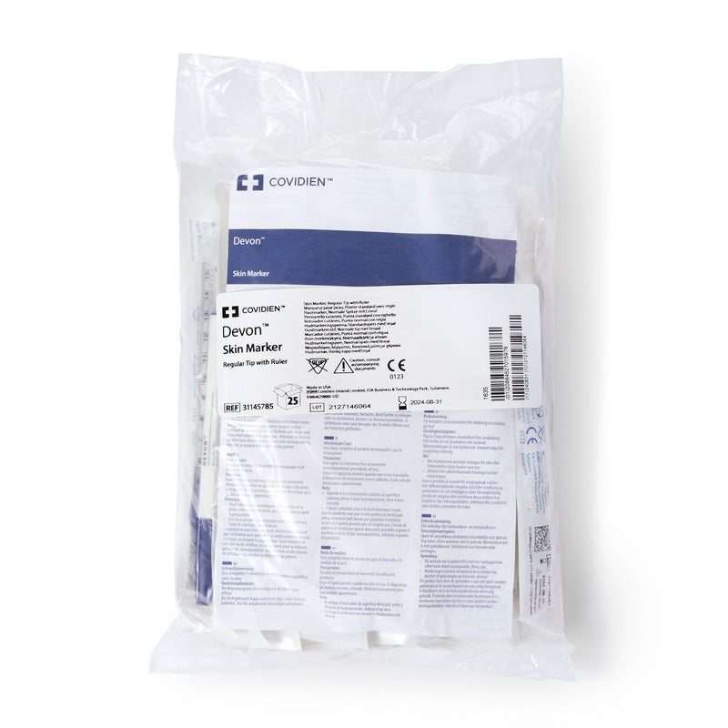 Cardinal Health™ Devon™ Surgical Skin Marker with Ruler, Regular Tip