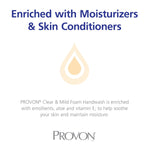 Provon® Clear and Mild Foam Handwash, 1200 mL Dispenser Refill Bottle, Unscented