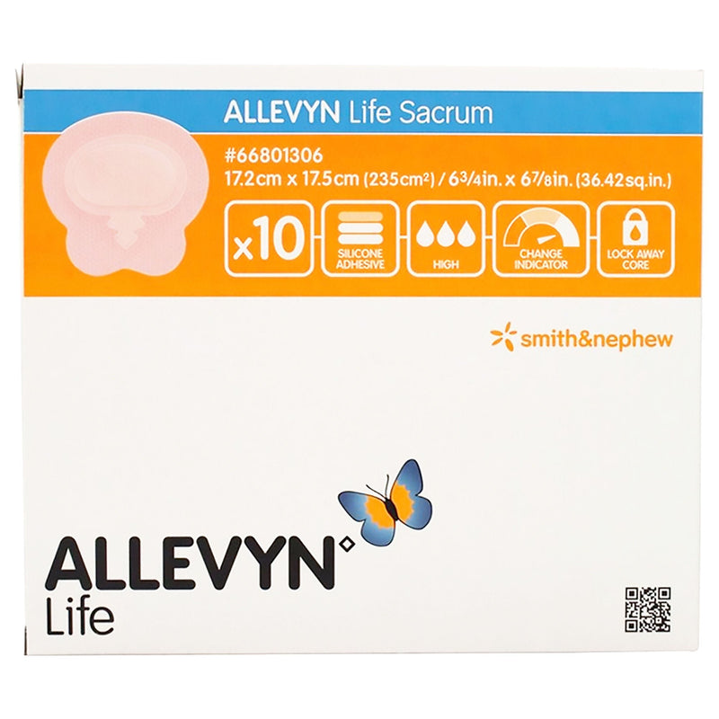 Allevyn Life Sacrum Foam Dressing, 17.2 x 17.5 Centimeters