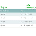 Mepitel® Silicone Dressing, 3 x 4 inch
