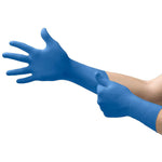 SafeGrip® Latex Extended Cuff Length Exam Glove, Extra Large, Blue