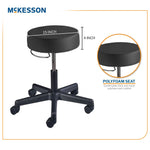 McKesson Round Pneumatic Exam Stool, Black, without Backrest