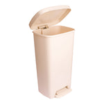 McKesson Waste Can with Step-On Pedal, Beige, 15.16 x 14.76 x 26.57 Inch