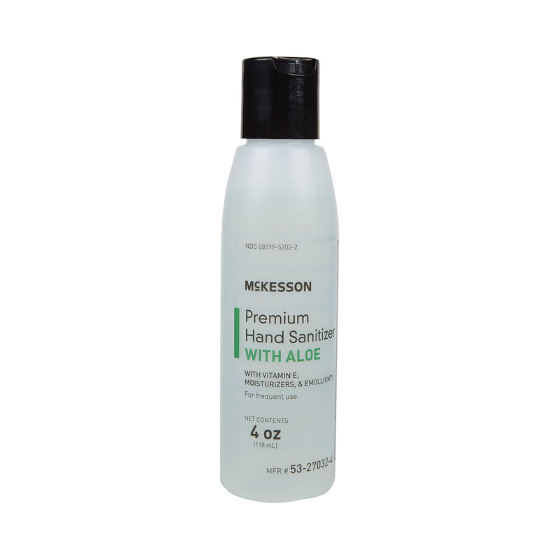 McKesson Premium Hand Sanitizer With Aloe, Ethyl Alcohol Gel, 4-ounce Bottle