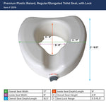 drive™ Premium Raised Toilet Seat, 17 x 16.5 x 4.5 Inch