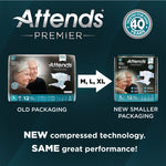 Attends® Premier Briefs, Medium