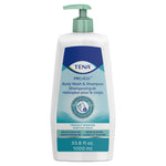 Tena Unscented Shampoo and Body Wash, Pump Bottle, 1,000 mL