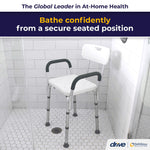 drive™ Shower Chair with Back and Removable Padded Arms