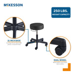 McKesson Round Pneumatic Exam Stool, Black, without Backrest