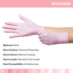 McKesson Pink Nitrile® Nitrile Exam Glove, Extra Large, Pink