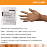 McKesson Perry® Latex Surgical Glove, Size 8.5, Brown