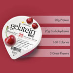 Gelatein® Plus Cherry High Protein Gelatin, 4-ounce cup