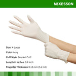 McKesson Confiderm® Latex Exam Glove, Extra Large, Ivory