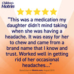 Motrin Children's Ibuprofen Chewable Tablets Dye-Free Grape