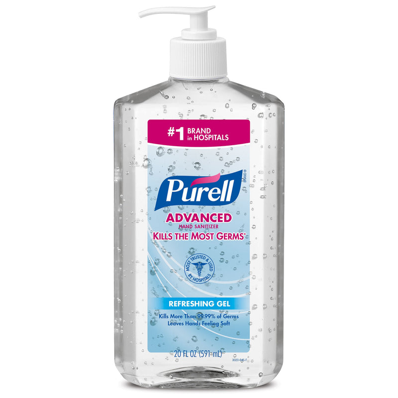 Purell® Advanced Hand Sanitizer 70% Ethyl Alcohol Gel, Pump Bottle, 20 ounce